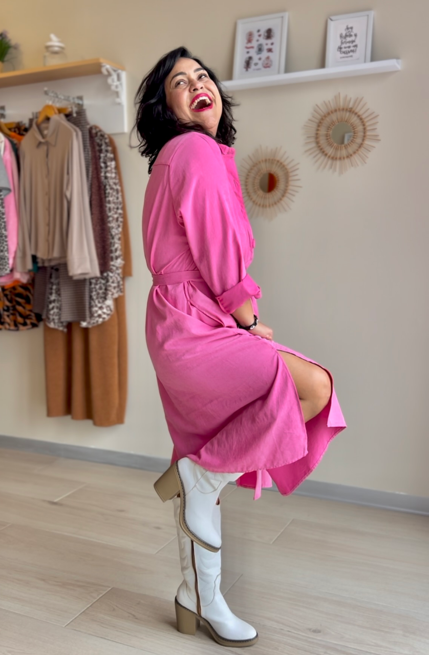 VESTIDO JULIETA FUCSIA