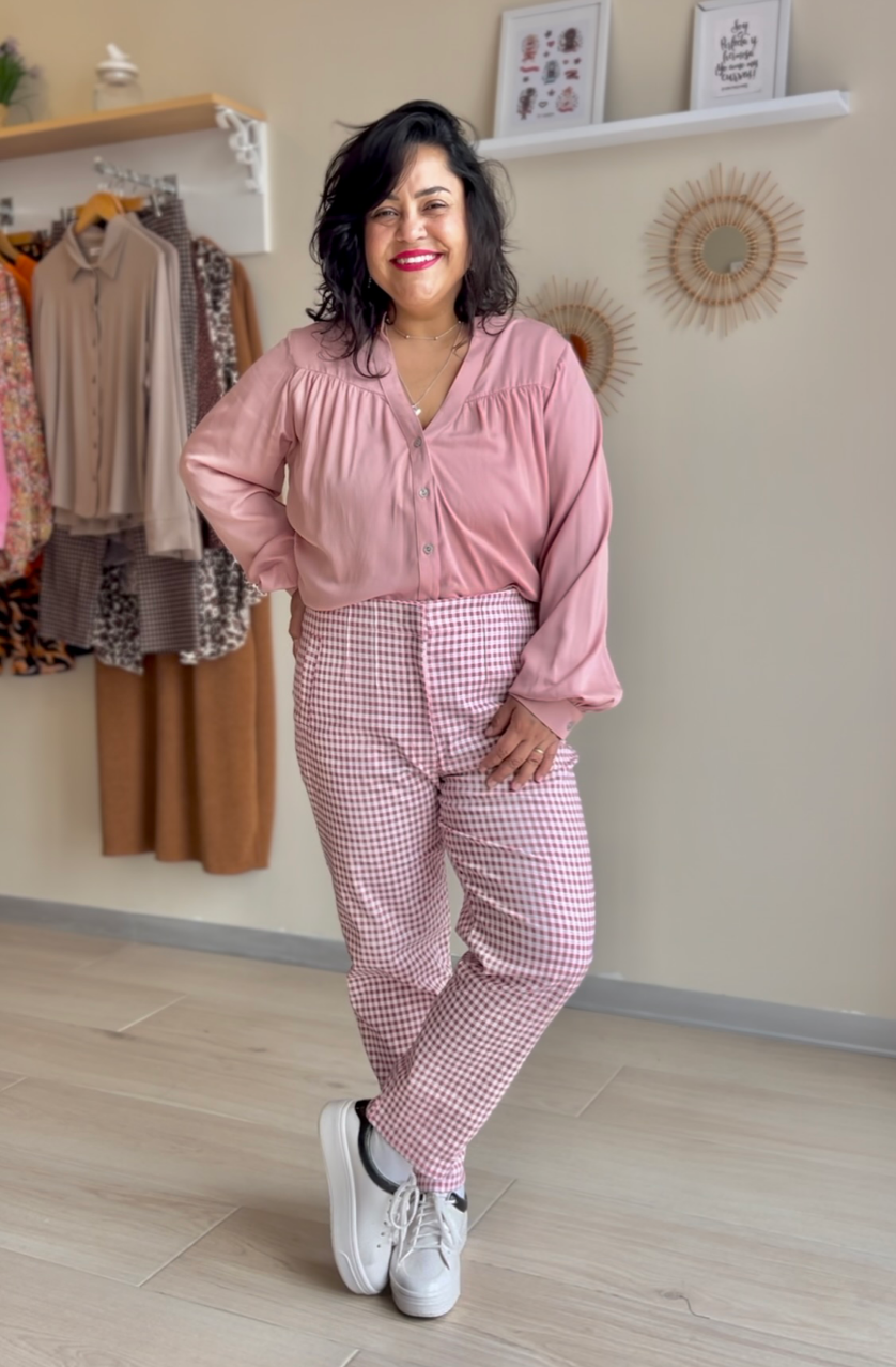 PANTALÓN VICKY ROSADO VICHY