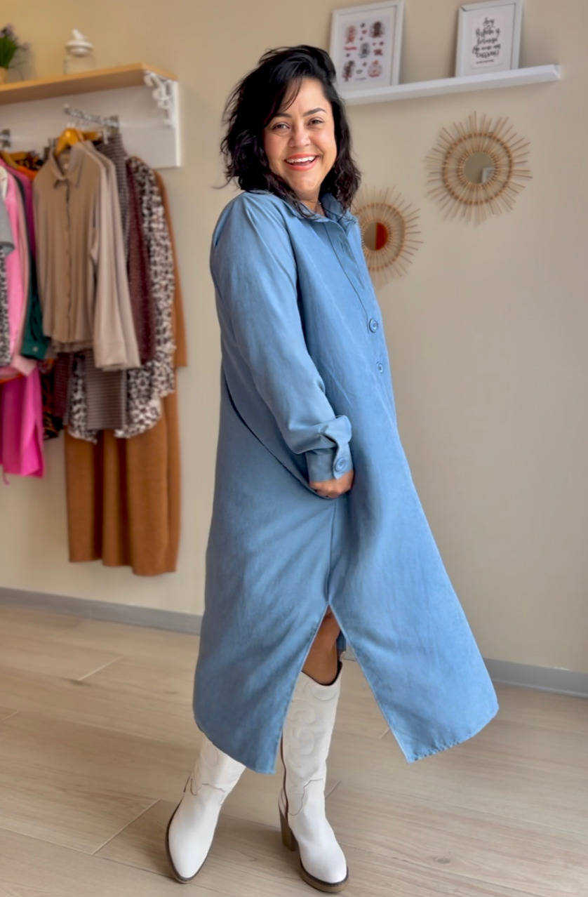 VESTIDO JULIETA CELESTE