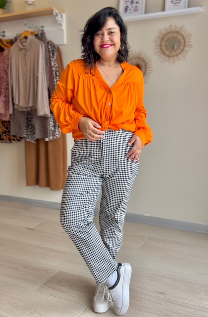 PANTALÓN VICKY NEGRO VICHY