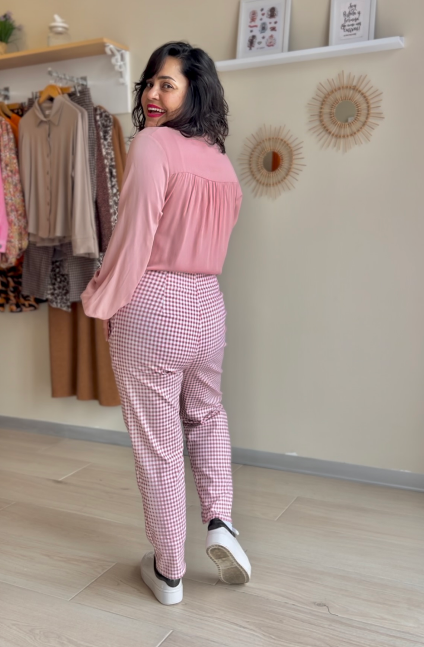 PANTALÓN VICKY ROSADO VICHY
