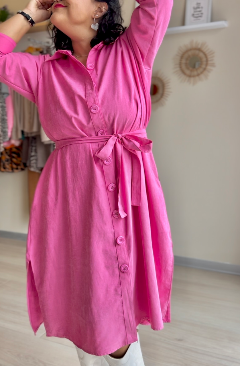 VESTIDO JULIETA FUCSIA