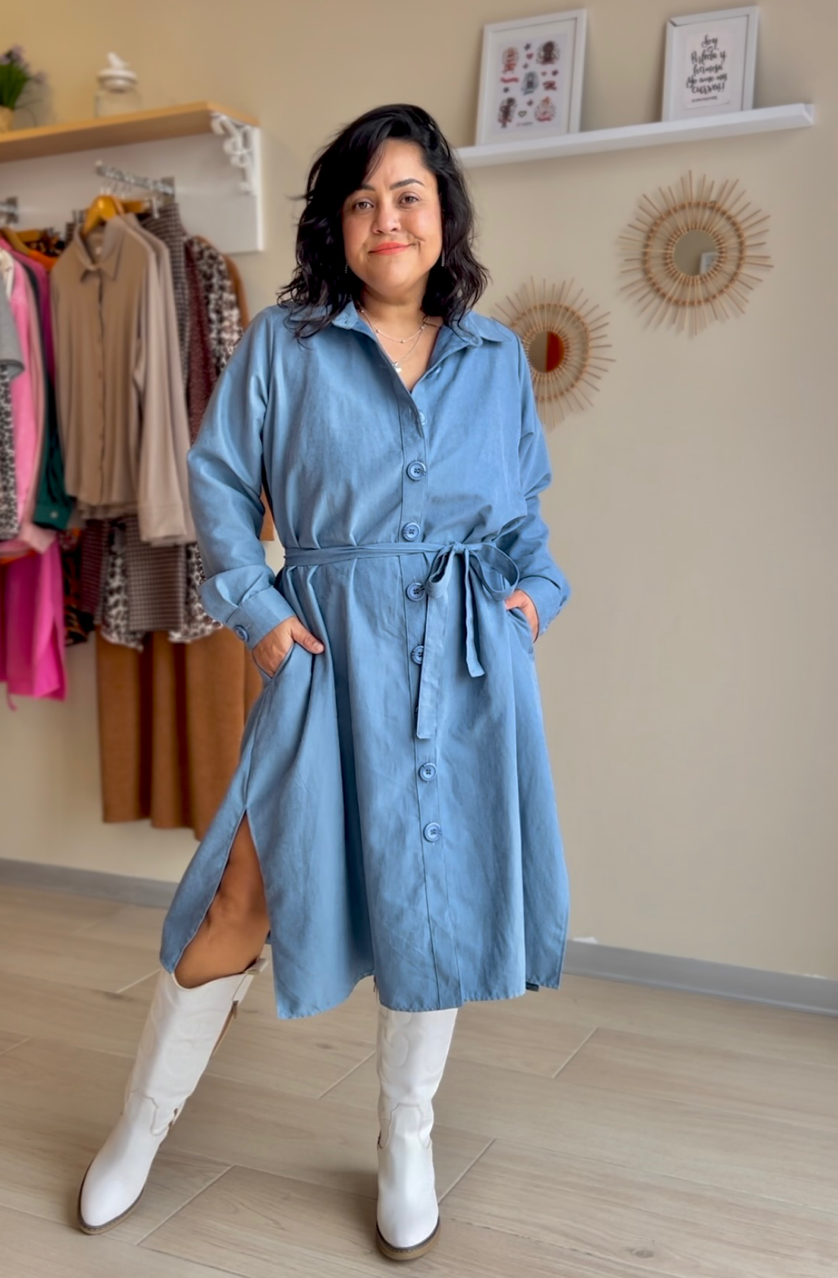 VESTIDO JULIETA CELESTE