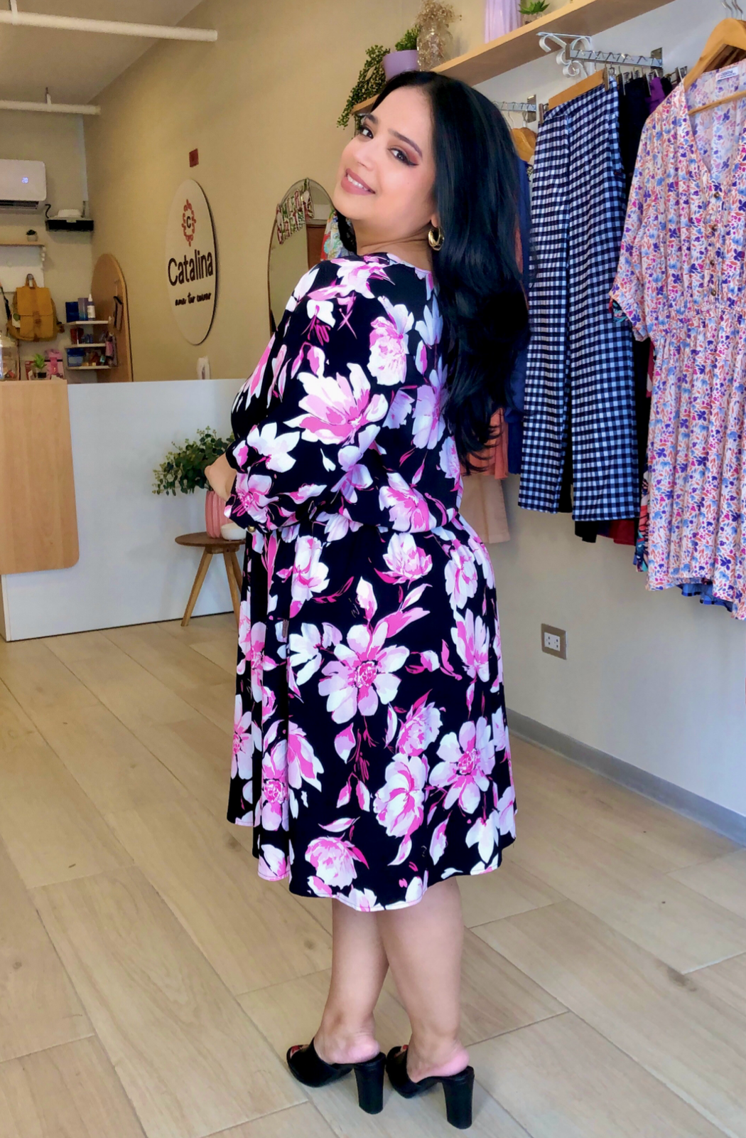 VESTIDO CAPULÍ - NEGRO FLORES