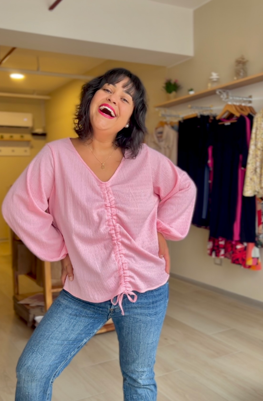 BLUSA AINHOA ROSADO PASTEL