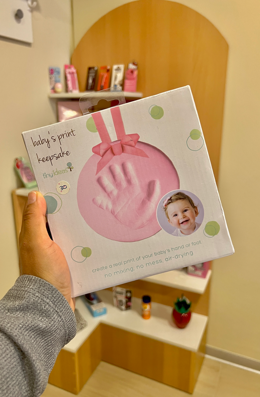 HUELLERO ROSADO PARA MANITO DE BEBÉ