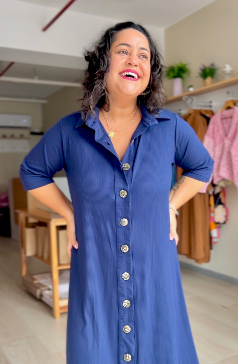 VESTIDO CAPA KARLA AZUL MARINO