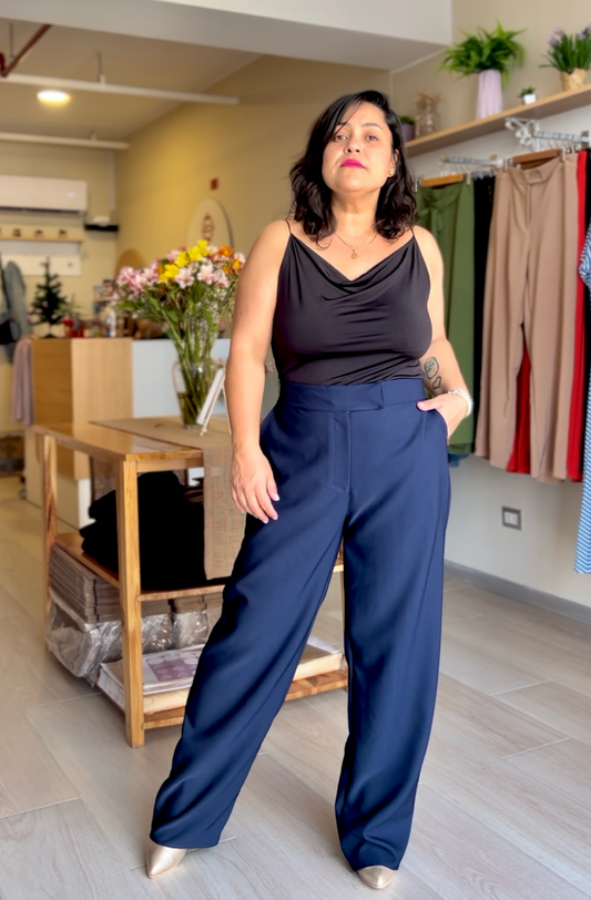 PANTALÓN SASTRERO RAQUEL - AZUL MARINO