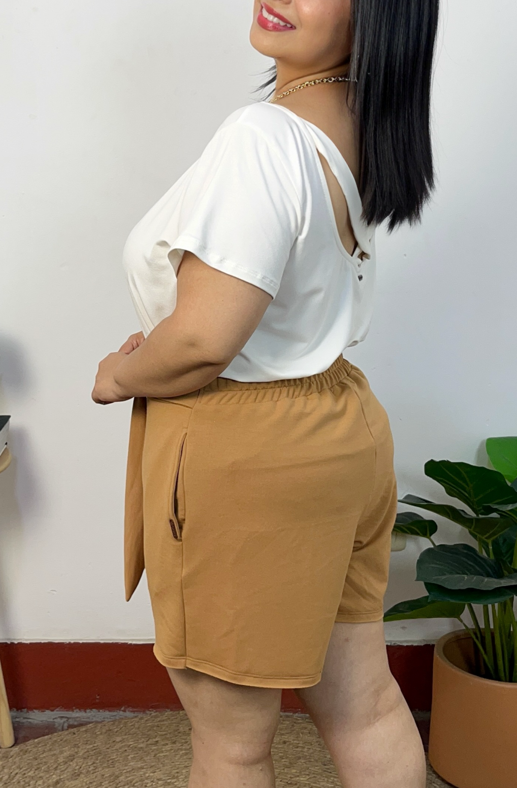 SHORTS OLIVIA - CAMEL