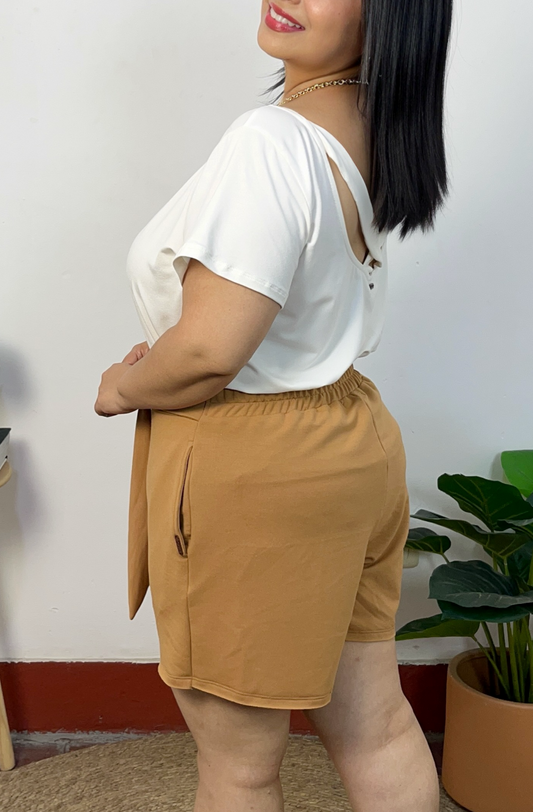SHORTS OLIVIA - CAMEL