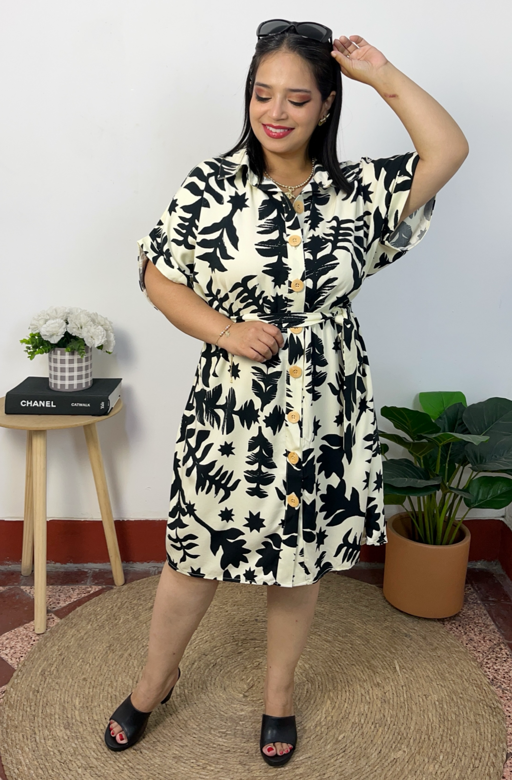 VESTIDO GRETA - NEGRO ESTAMPADO