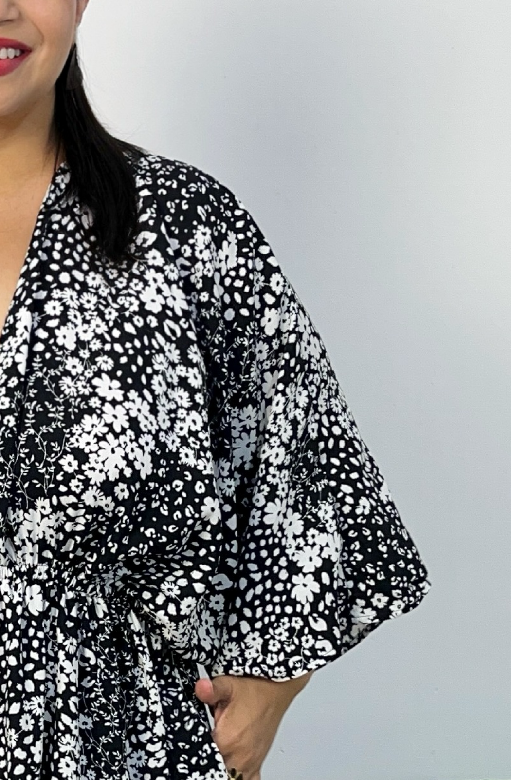VESTIDO MAR - NEGRO FLORES