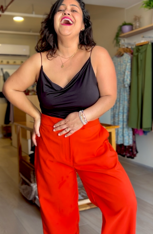 PANTALÓN SASTRERO RAQUEL - NARANJA INTENSO