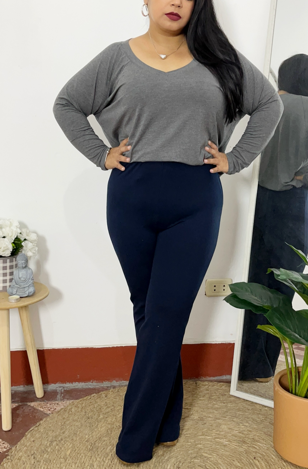 FLARE PANTS AGUSTINA - AZUL