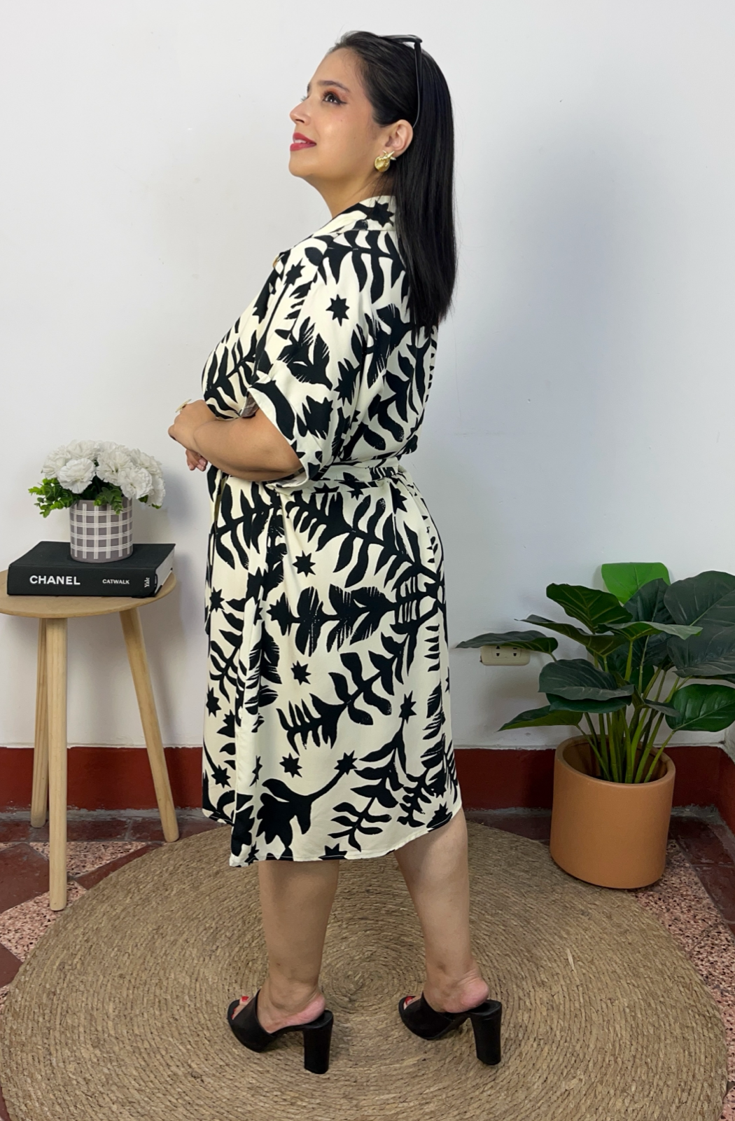 VESTIDO GRETA - NEGRO ESTAMPADO