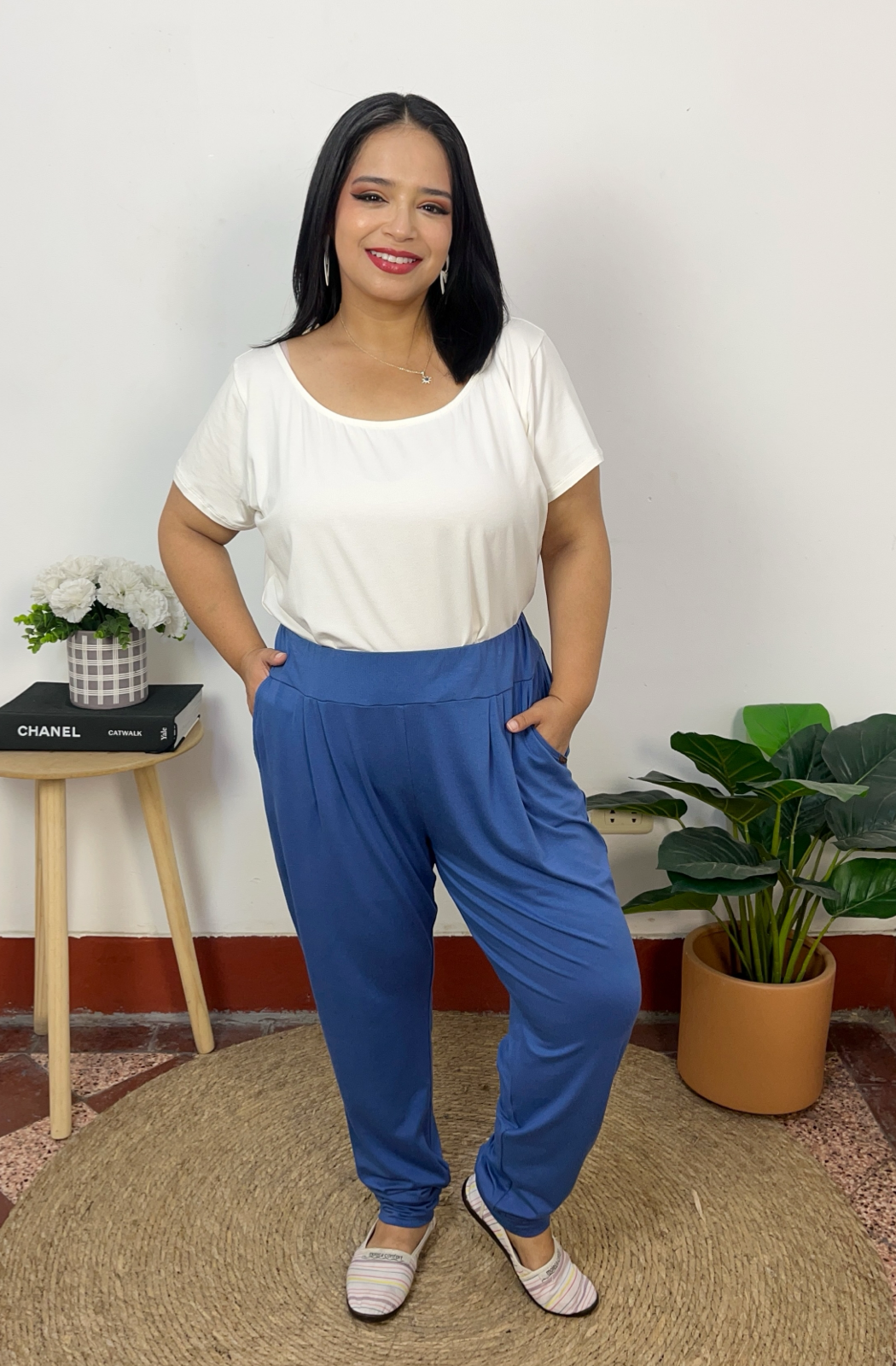 YOGA PANTS FELICIA - AZUL ACERO