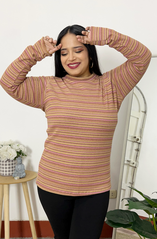 CAFARENA CLARISA - ROSADO RAYAS