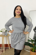 VESTIDO MARCELA - GRIS JASPEADO