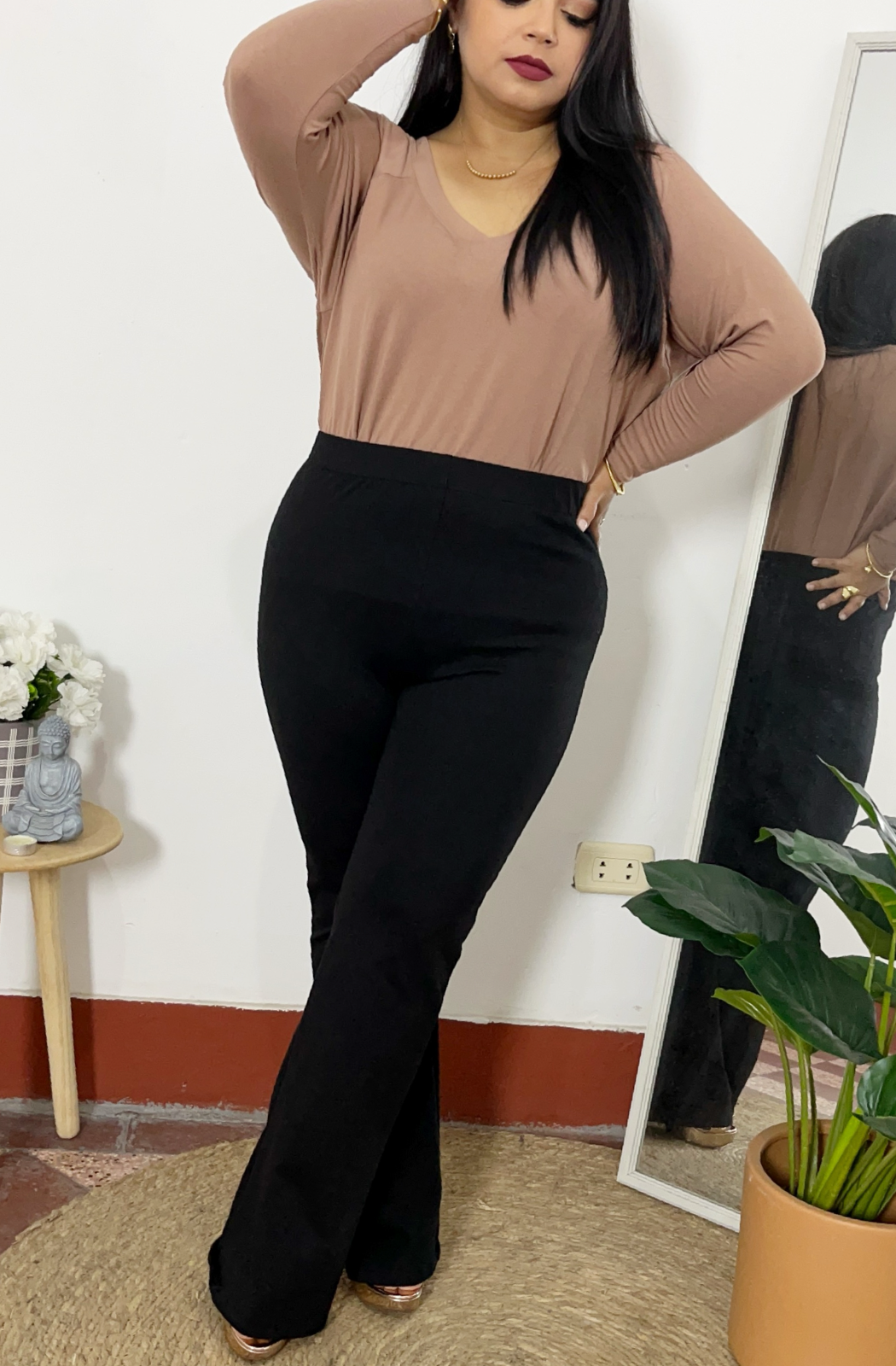 FLARE PANTS AGUSTINA - NEGRO