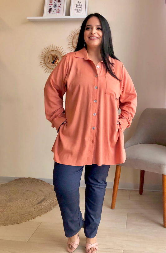 CAMISA ELENA - TERRACOTA