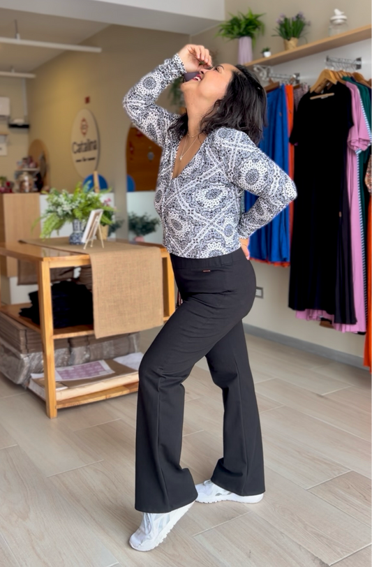FLARE PANTS AGUSTINA - NEGRO