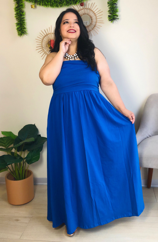 VESTIDO JOHANA - AZULINO