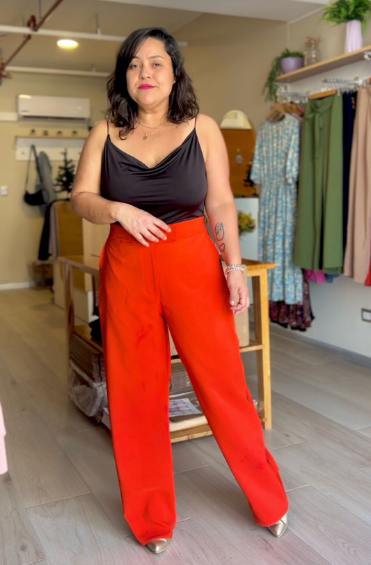 PANTALÓN SASTRERO RAQUEL - NARANJA INTENSO