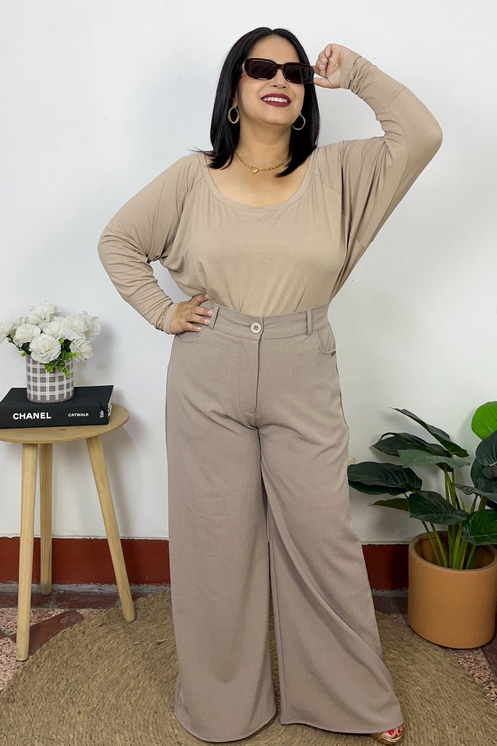 PANTALÓN SASTRERO CAROLINA - BEIGE TAUPE