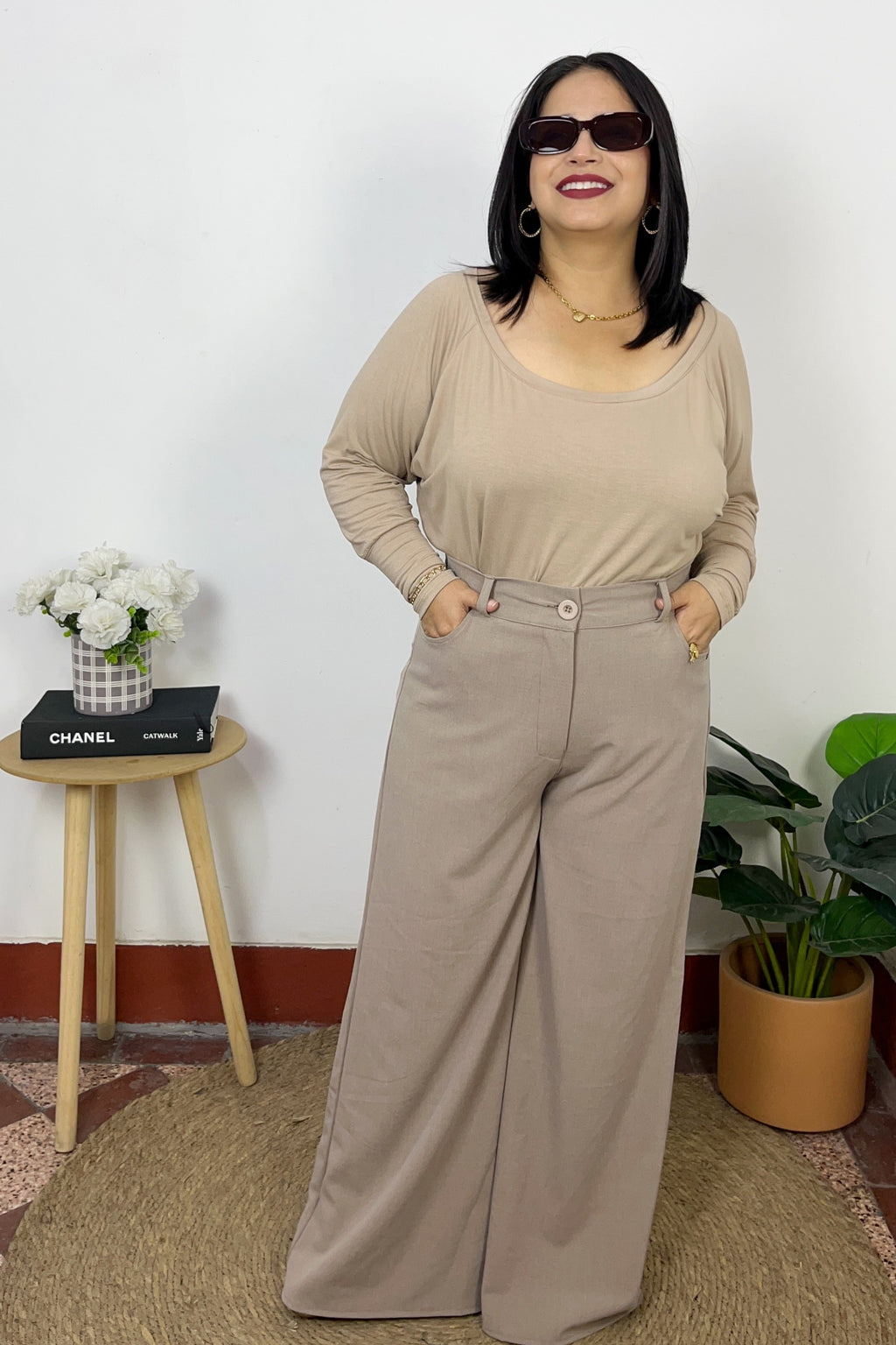PANTALÓN SASTRERO CAROLINA - BEIGE TAUPE