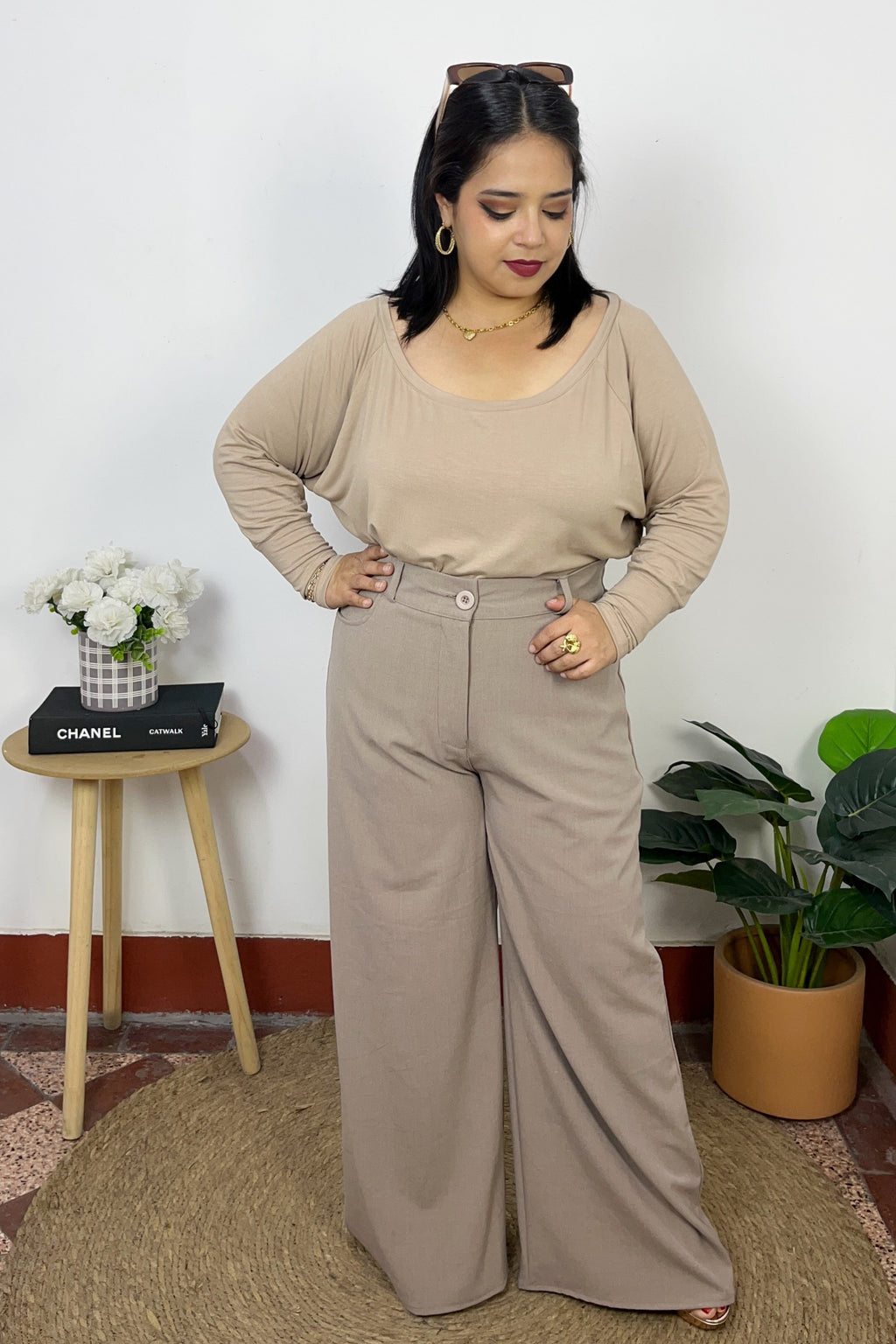 PANTALÓN SASTRERO CAROLINA - BEIGE TAUPE