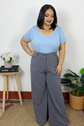 PANTALÓN SASTRERO CAROLINA - GRIS ACERO