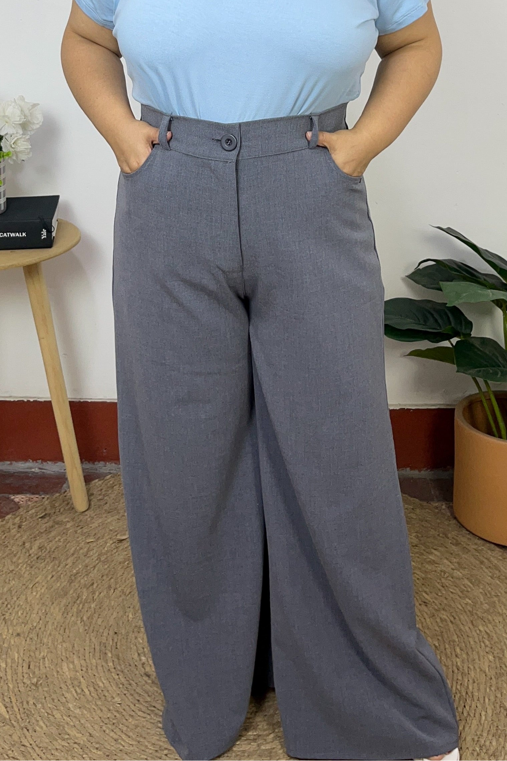 PANTALÓN SASTRERO CAROLINA - GRIS ACERO