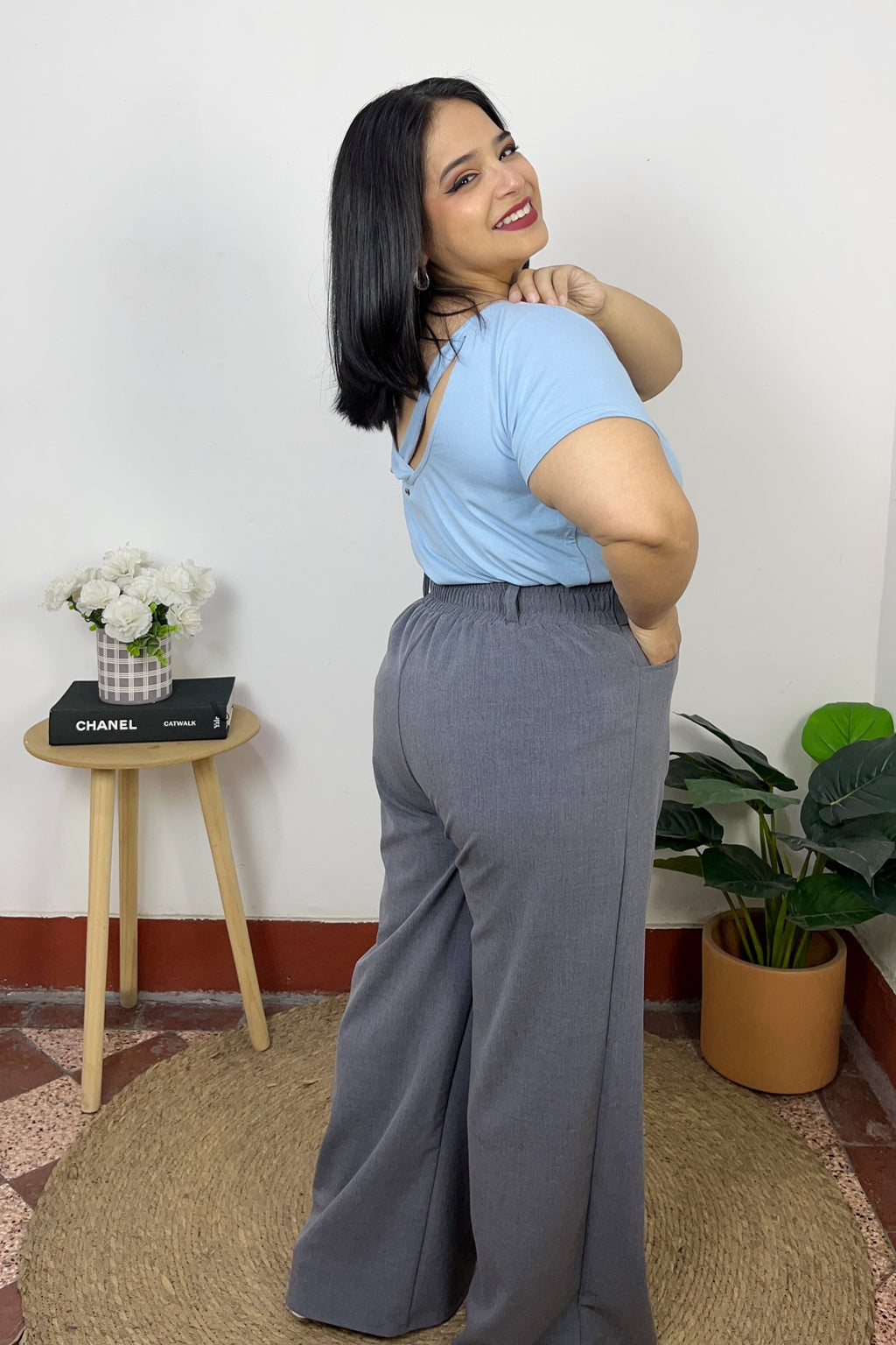 PANTALÓN SASTRERO CAROLINA - GRIS ACERO