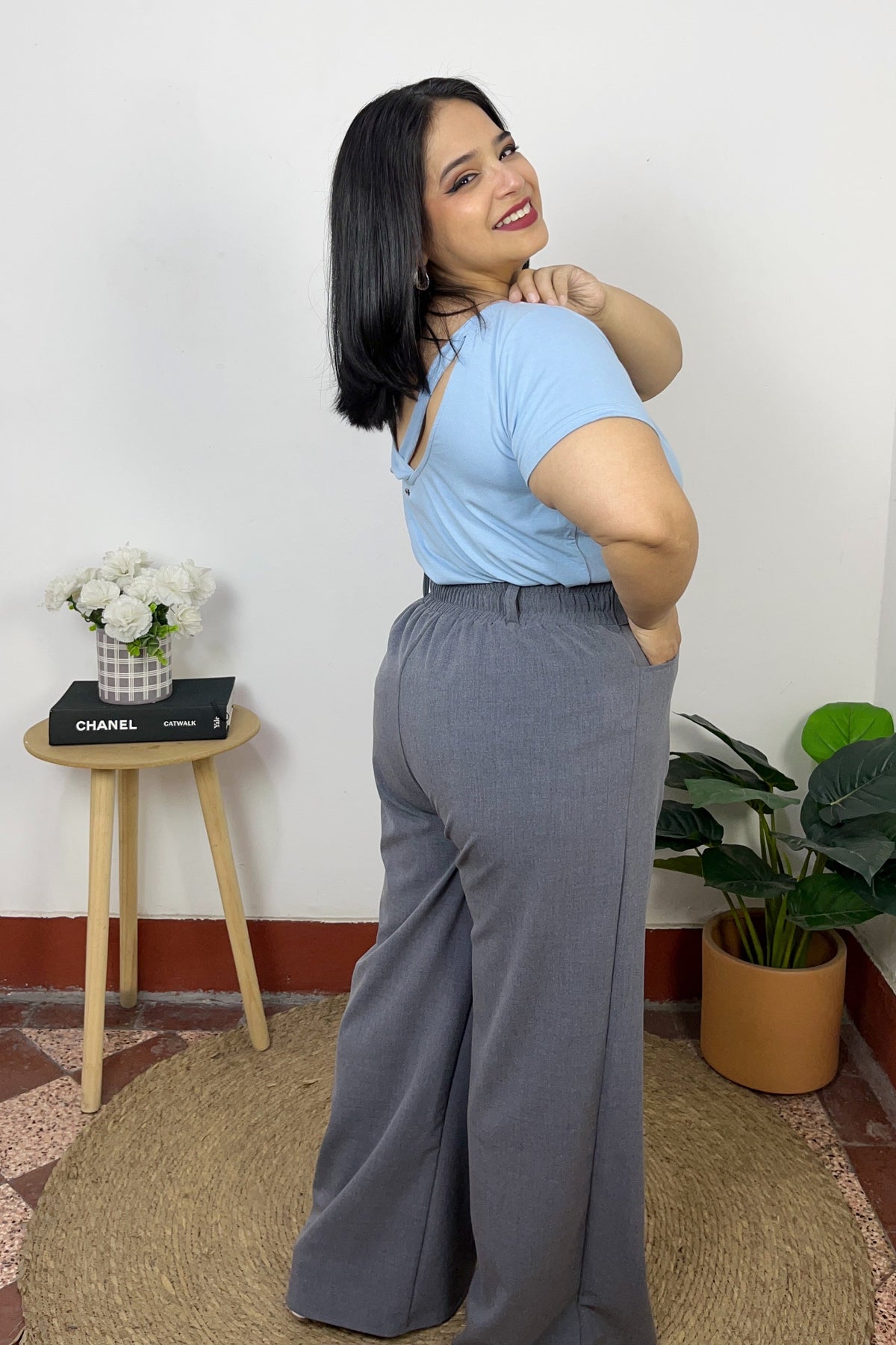 PANTALÓN SASTRERO CAROLINA - GRIS ACERO
