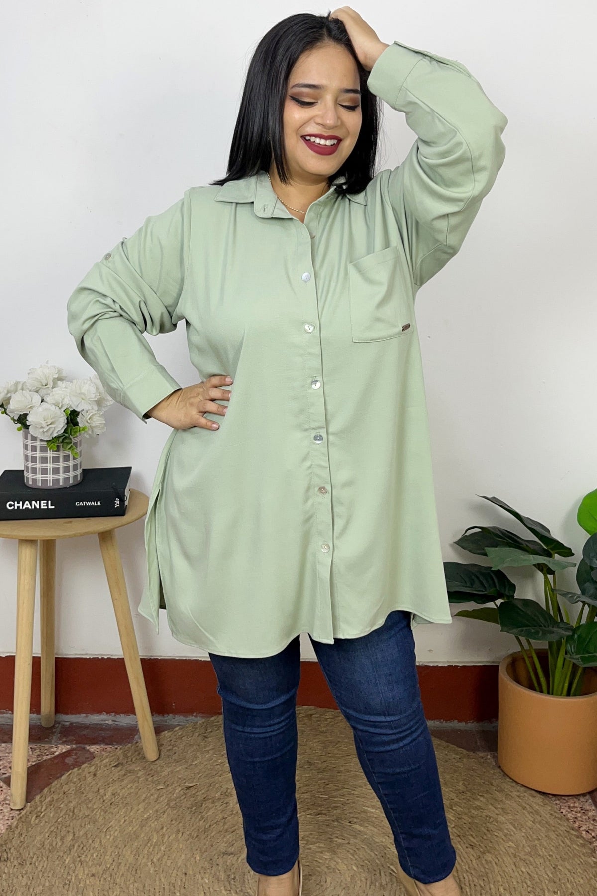 CAMISA ELENA - VERDE SALVIA