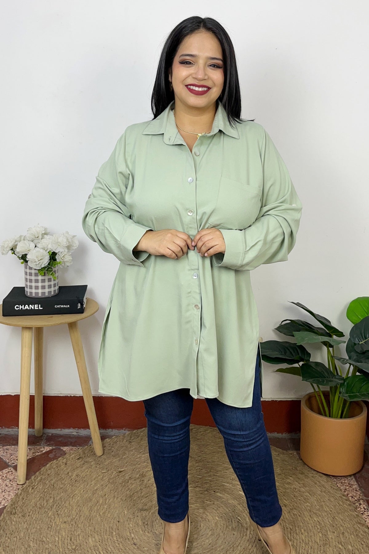 CAMISA ELENA - VERDE SALVIA