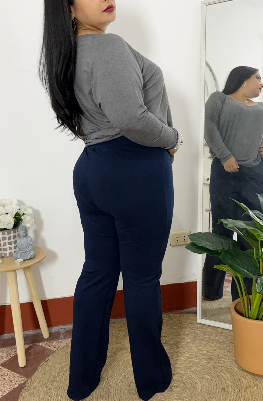 FLARE PANTS AGUSTINA - AZUL