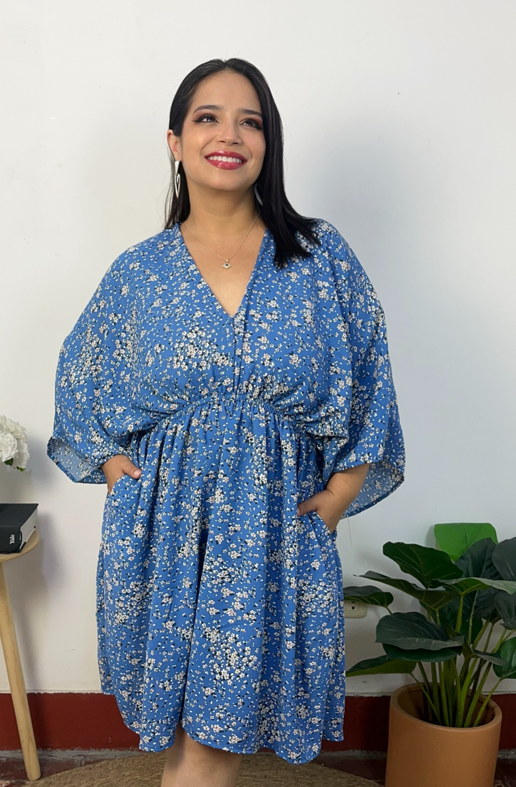 VESTIDO MAR - CELESTE FLORES