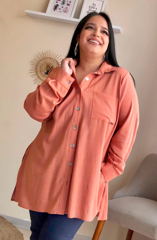 CAMISA ELENA - TERRACOTA