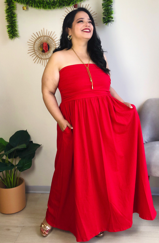 VESTIDO JOHANA - ROJO