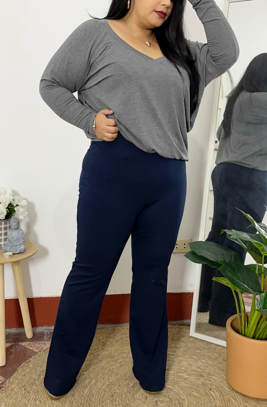 FLARE PANTS AGUSTINA - AZUL